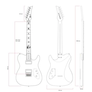 W28 Lindo Koya V2 Electric Guitar and Premium Hard Case – gallery image 5