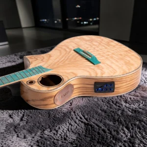 W42 Lindo Earth V2 Slim Body Electro Acoustic Guitar and Premium Hard Case – gallery image 3