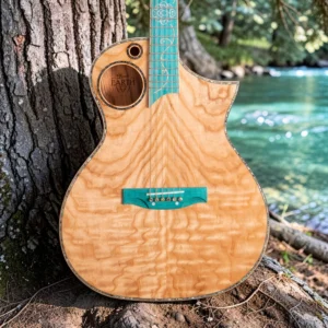 W28 Lindo Earth V2 Slim Body Electro Acoustic Guitar and Premium Hard Case – gallery image 1