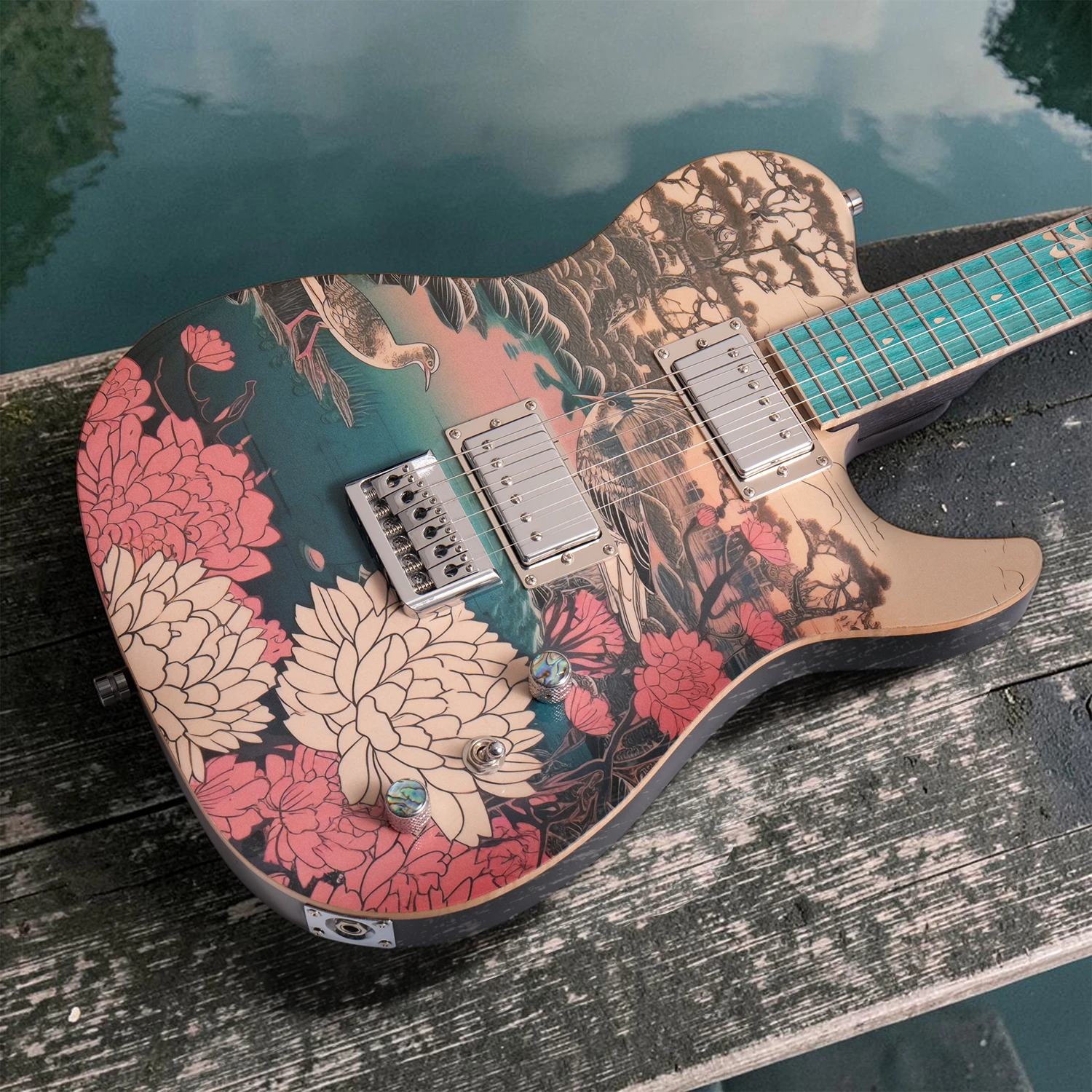 W32 Lindo Koya V2 Electric Guitar and Premium Hard Case – gallery image 4