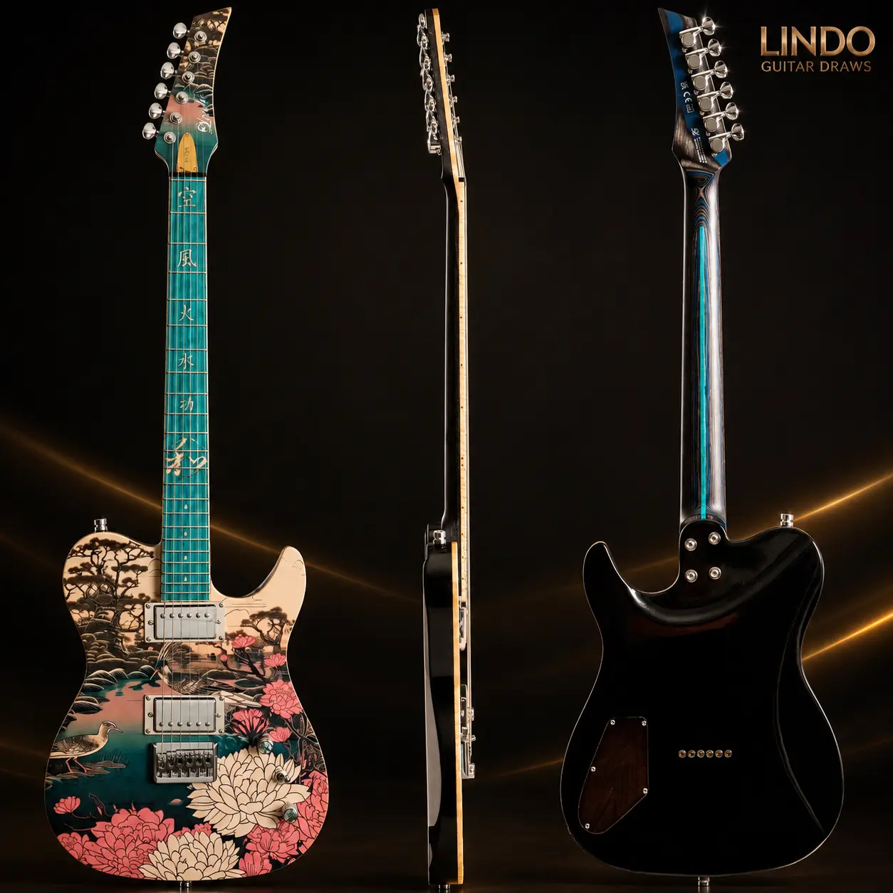 W34 Lindo Koya V2 Electric Guitar and Premium Hard Case – gallery image 1