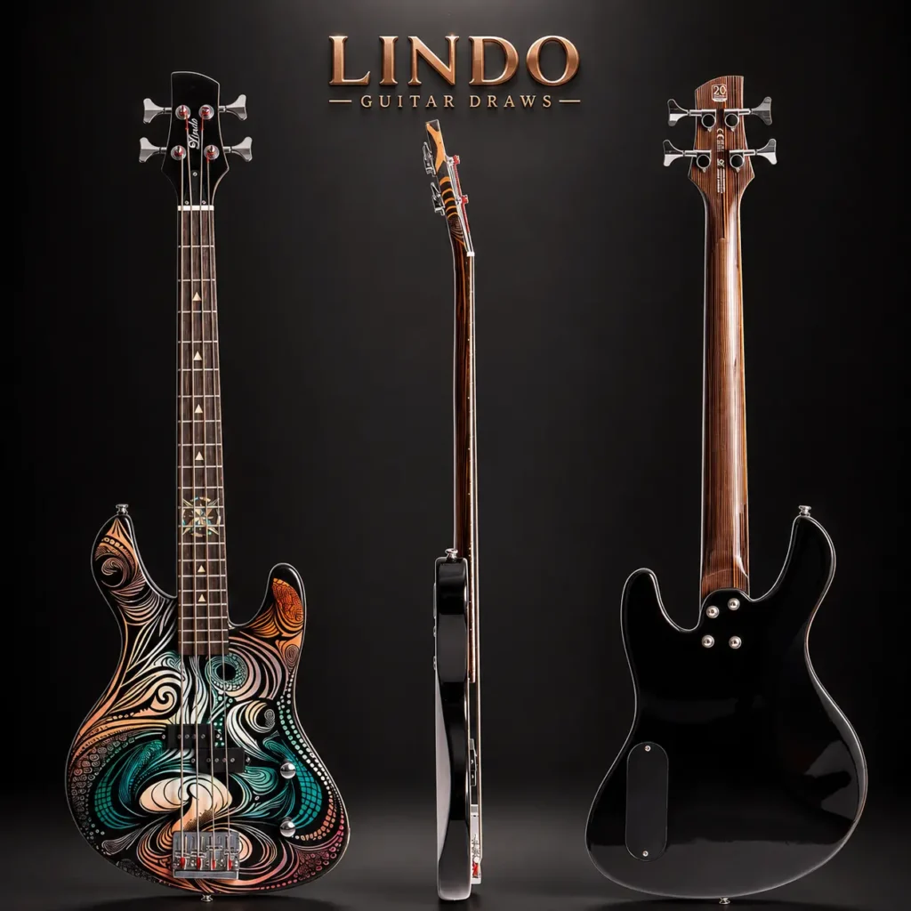 W33 Lindo Sahara Electric Bass Guitar (30″ Short Scale)