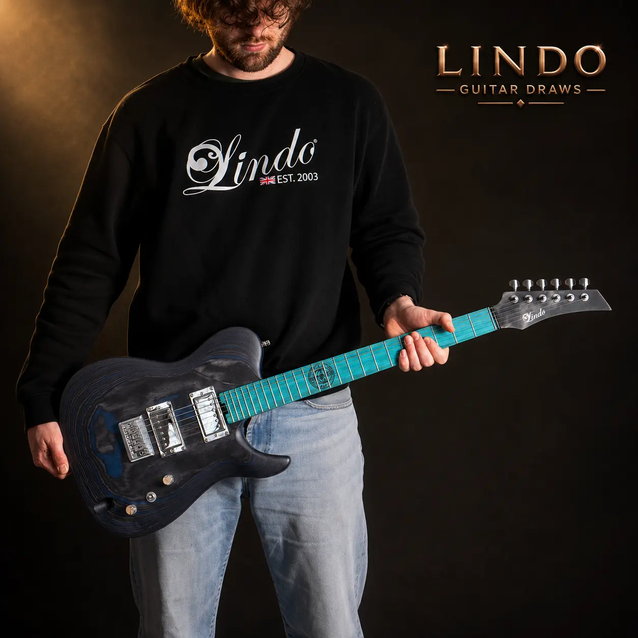 W31 Lindo Saturn Pebble Electric Guitar and Premium Hard Case - Relist – gallery image 5