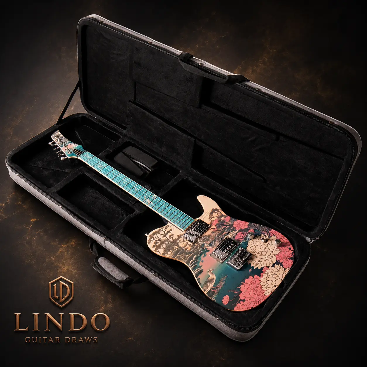 W34 Lindo Koya V2 Electric Guitar and Premium Hard Case – gallery image 2
