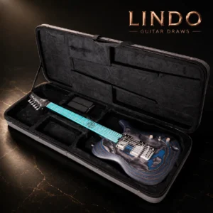 W31 Lindo Saturn Pebble Electric Guitar and Premium Hard Case – gallery image 3