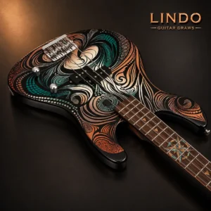 W33 Lindo Sahara Electric Bass Guitar (30″ Short Scale) – gallery image 5