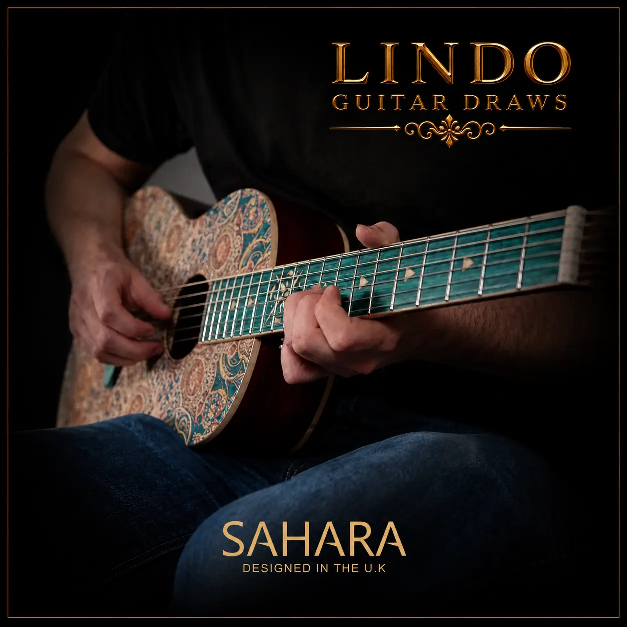 W34 Lindo Sahara 3/4 Size Steel String Electro Acoustic Travel Guitar – gallery image 1