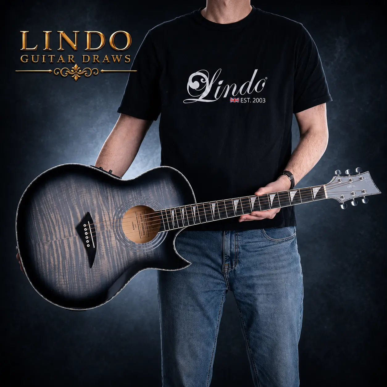 W39 Lindo ORG-SL SlimLine Space Grey Electro Acoustic Guitar – Limited Edition – gallery image 1