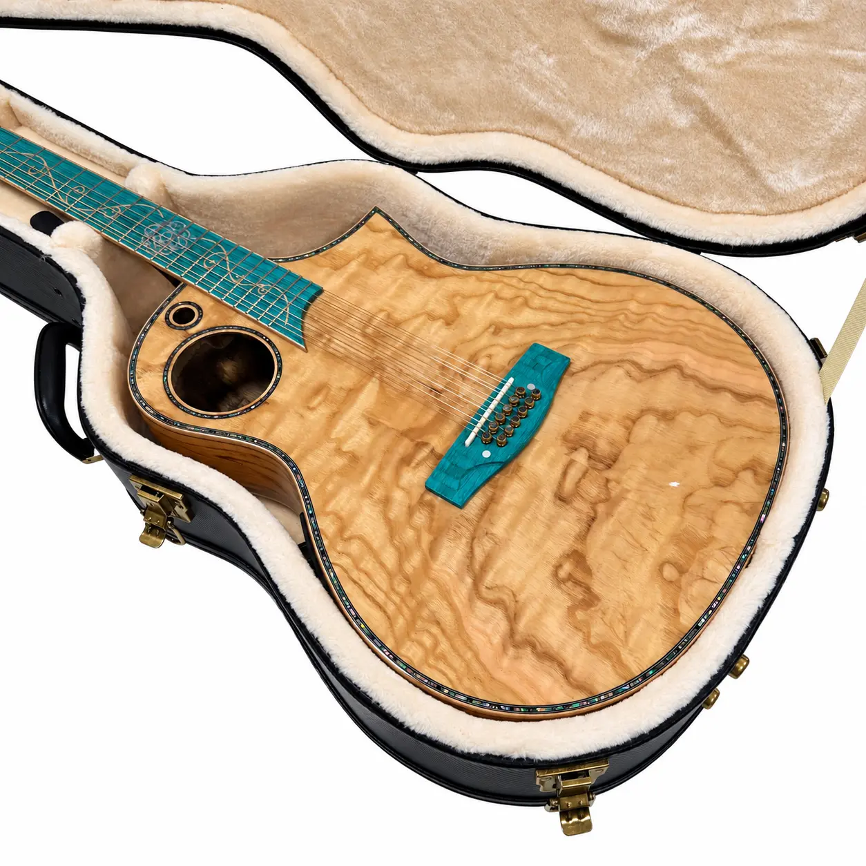Lindo Earth 12 String Electro Acoustic Guitar, Handcrafted Protoype Model & Premium Hard Case - Image 7
