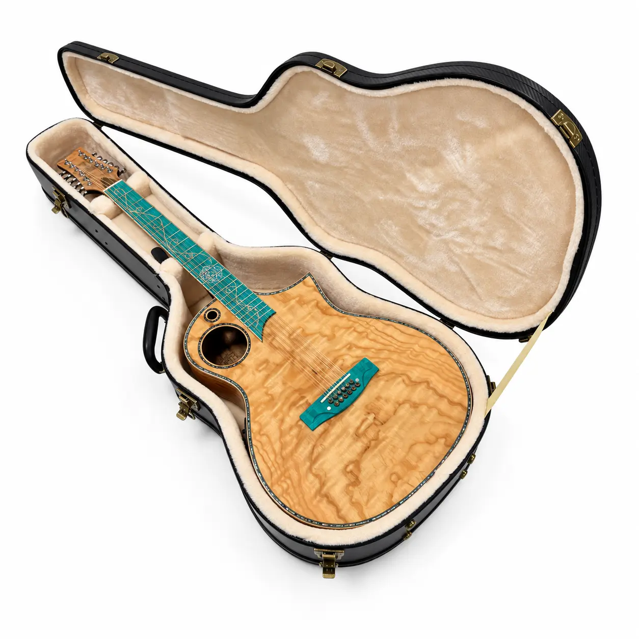 Lindo Earth 12 String Electro Acoustic Guitar, Handcrafted Protoype Model & Premium Hard Case - Image 8