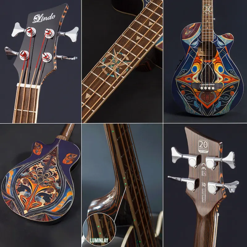 Lindo Sahara Short-Scale Electro-Acoustic Bass Guitar - B-Stock - Image 8