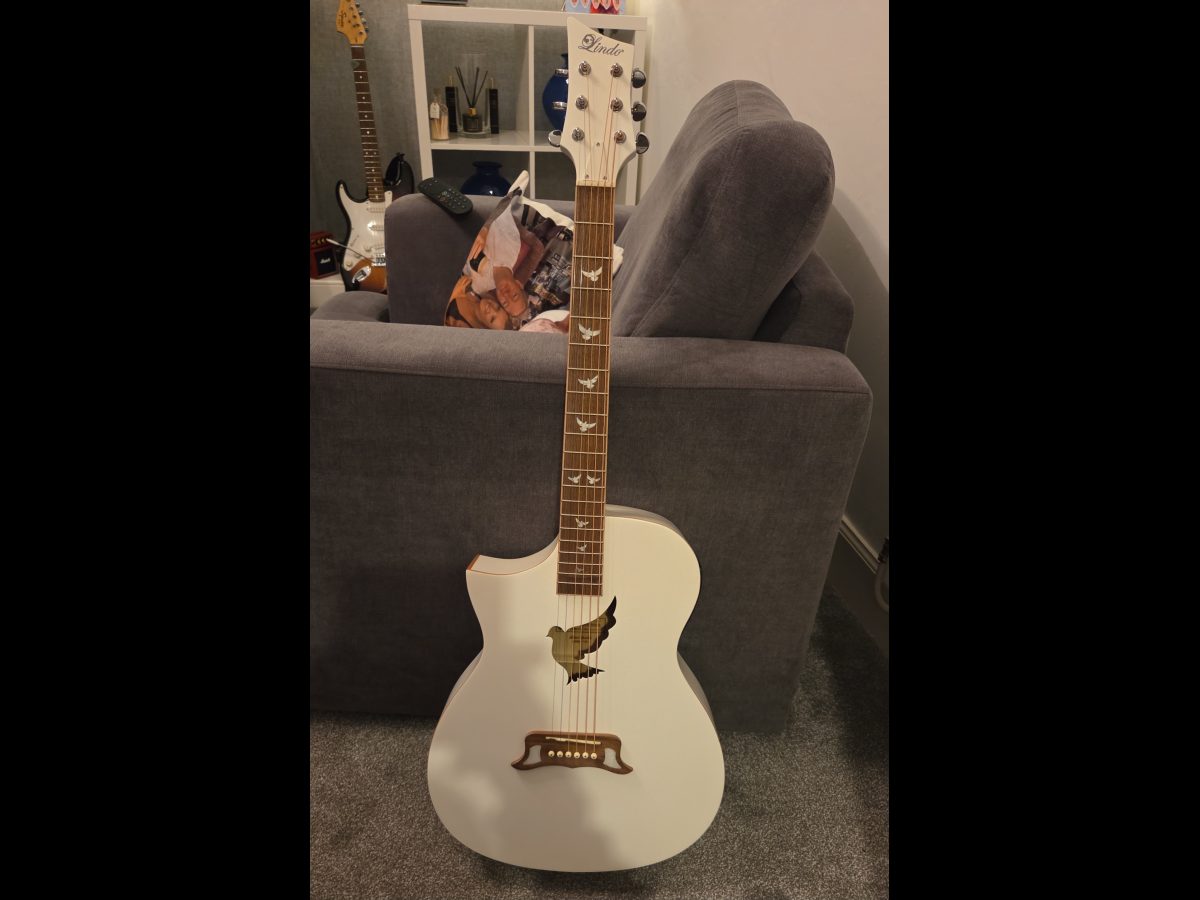 Lindo White Dove Electro Acoustic Guitar