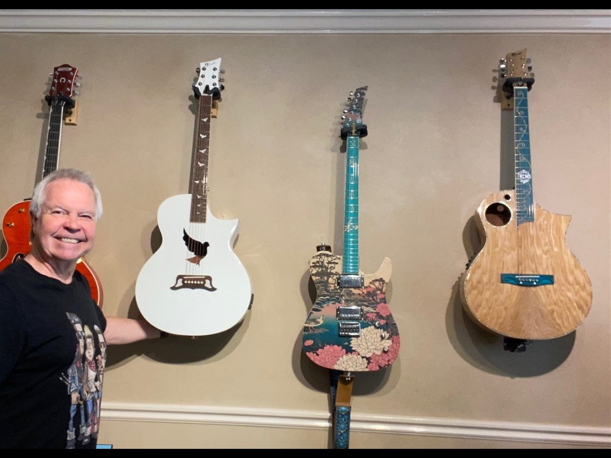 Lindo White Dove, Koya and Earth V1 Electro Acoustic Guitar