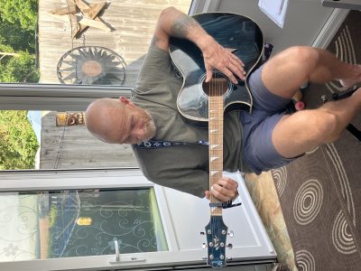 Lindo Slim Blue Electro Acoustic Guitar