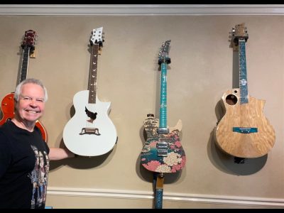 Lindo White Dove, Koya and Earth V1 Electro Acoustic Guitar